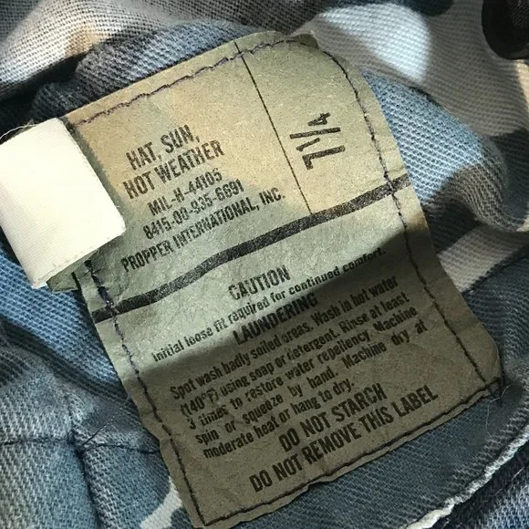 Military Blue Camo Camouflage Cap Bucket Hat - Picture 6 of 6